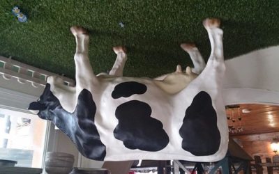 Une vache au plafond, par Jean-Louis